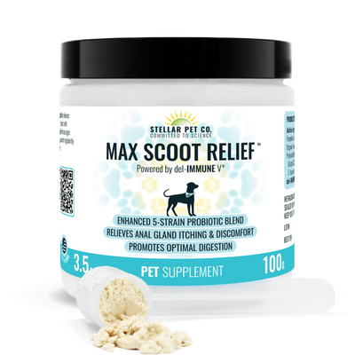 Max Scoot Relief™ | Anal Gland Supplement for Dogs from Stellar Biotics | 100 Gram Pack