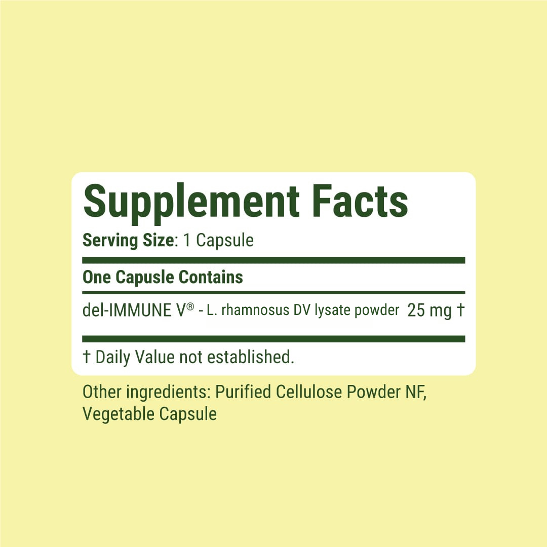 del-IMMUNE V® DAILY | Metabiotic Supplement Facts for Daily Immune Support